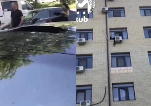 В Анапе неадекватный 20-летний парень с бутылкой попытался спуститься с 5 этажа через окно и разбил «Porsche»